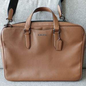 Coach Laptop Briefcase, Brown Leather
